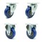 Service Caster 3.5 Inch Blue Polyurethane Wheel Swivel Top Plate Caster Set with 2 Rigid SCC SCC-20S3514-PPUB-BLUE-2-R3514-2 - alternate 5